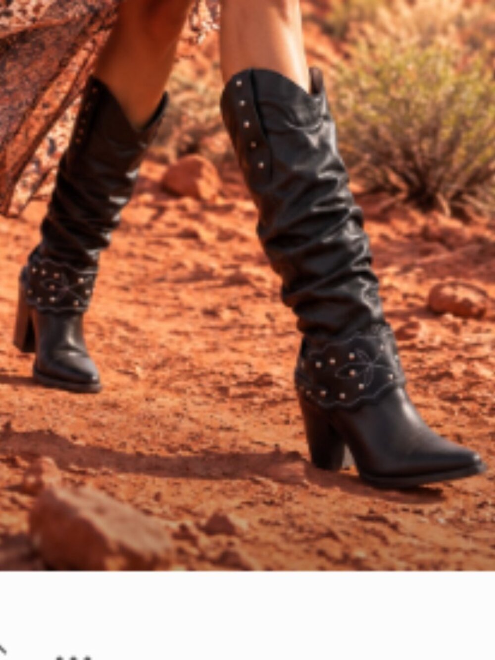 DINGO Leather Slouch Grit N Grace Boots 10T5269 NEW in box Made In Mexico - Picture 8 of 8